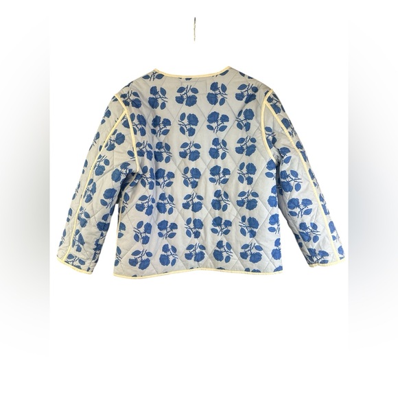 The Tiny Big Sister “Rodeo Roses” Blue Floral Quilted Jacket - Picture 9 of 12